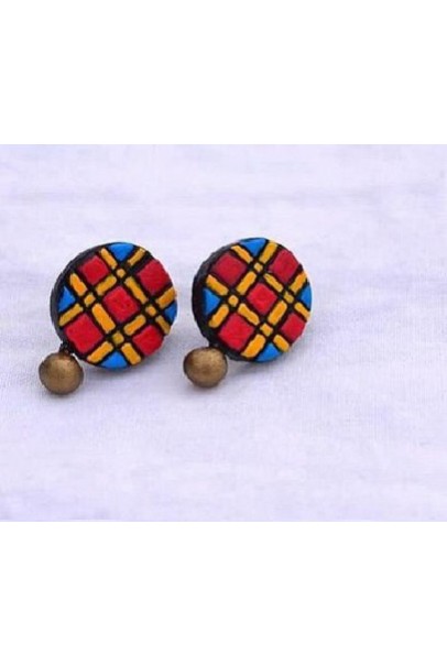 Handpainted Terracotta Jewellery – Ear rings Handpainted Terracotta Jewellery – Ear rings